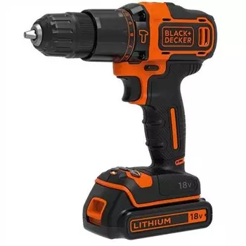 Дрель-шуруповерт ударная Black &amp; Decker BDCHD18KB аккум. патрон:быстрозажимной (кейс в комплекте)