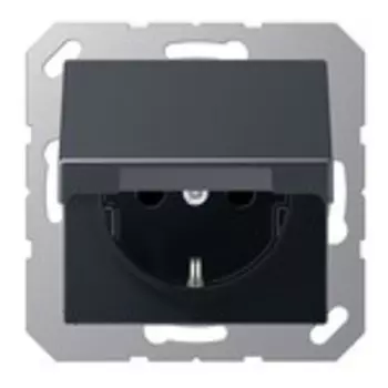 EP421KLAN EcoProfi Штепсельная розетка SCHUKO 16A, 250V~ с крышкой; антрацит Jung
