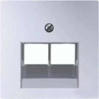 EP569-2BFPLUAAL EcoProfi Накладка для телефонной/компьютерной розетки ECO profi, цвет - алюминий, двойная Jung