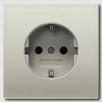 ES1520 Розетка с заземлением Jung 16А/250В LS серия сталь