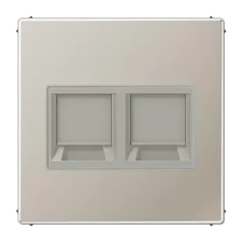 ES1969-2WE нержавеющая сталь Kрышка для модульных гнёзд UMA-CAT6A Jung LS серия