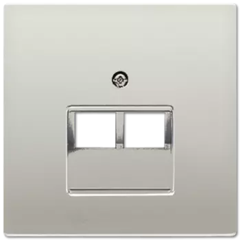 ES2969-2UA LS 990 Edelstahl Накладка 2-ой наклонной ТЛФ/комп розетки Jung LS серия