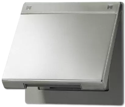 ES2990NAKL LS 990 Edelstal Откидная крышка для розеток и изделий 50х50 с полем для надписи Jung LS серия