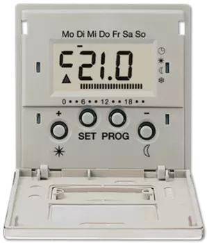 ESUT238D LS 990 Edelstahl Дисплей термостата с таймером(мех. UT238E) Jung LS серия