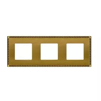 FD01213PB Рамка Toledo Bright Patina 3-постовая Fede