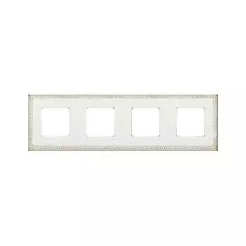 FD01214BD Рамка Provence White Decape 4-постовая Fede