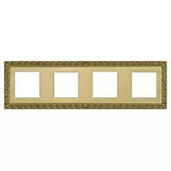 FD01224OB Рамка San Sebastian Bright Gold 4-постовая Fede