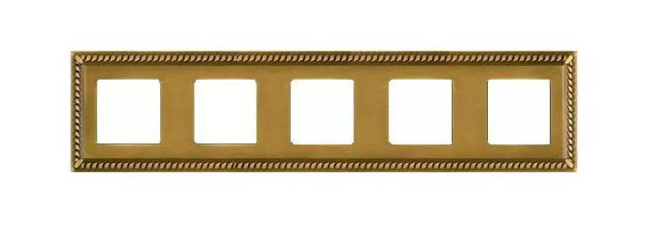 FD01235PB Рамка Sevilla Bright Patina 5-постовая Fede