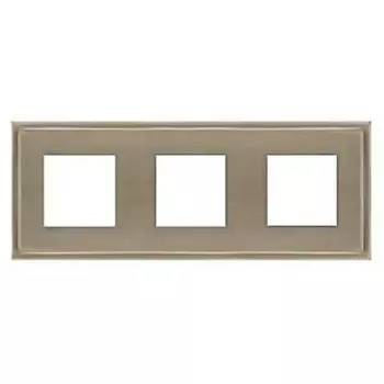 FD01243NS Рамка Madrid Nickel Satin 3-постовая Fede