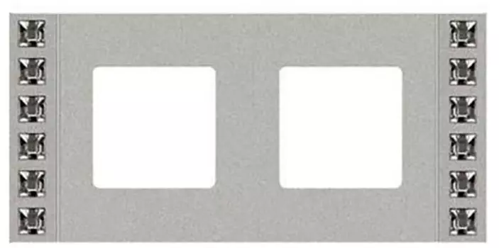 FD01282CB Рамка Crystal De Luxe Bright chrome 2-постовая Fede