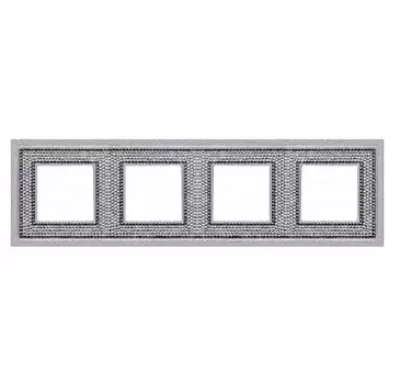 FD01294CB Рамка Crystal De Luxe Bright chrome 4-постовая Fede