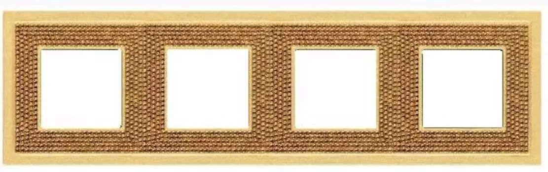 FD01294OR Рамка Crystal De Luxe Real Gold 4-постовая Fede