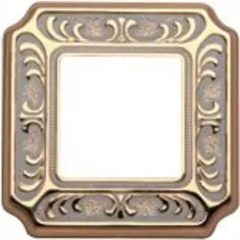 FD01351OP Рамка Siena Патинированное золото 1-постовая Fede