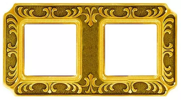 FD01352OB Рамка Siena Bright Gold 2-постовая Fede