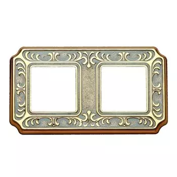 FD01352OP Рамка Siena White Patina 2-постовая Fede