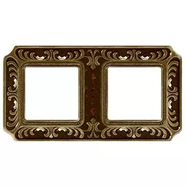FD01352PB Рамка Siena Bright Patina 2-постовая Fede