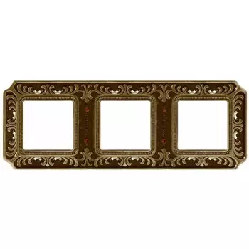FD01353PBCL Рамка Siena Bright Patina 3-постовая Fede