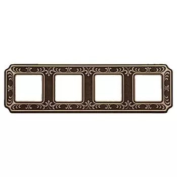 FD01354PB Рамка Siena Bright Patina 4-постовая Fede