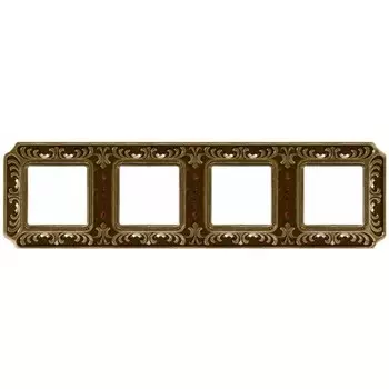 FD01354PBCL Рамка Siena Bright Patina 4-постовая Fede