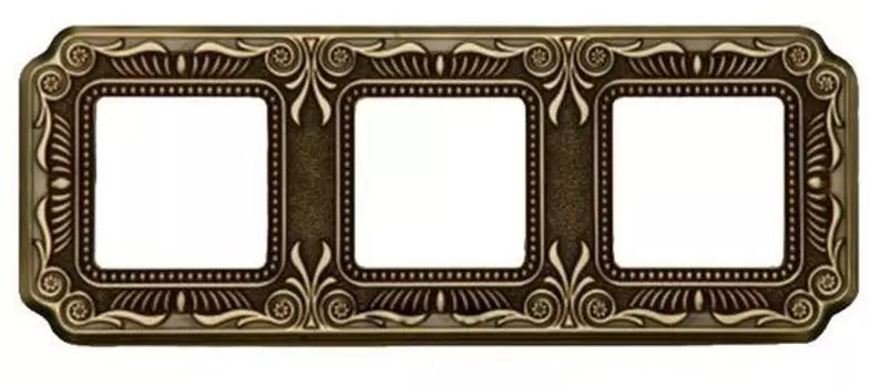 FD01363PB Рамка Firenze Bright Patina 3-постовая Fede