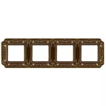FD01364PBCL Рамка Firenze Bright Patina 4-постовая Fede