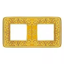 FD01372OP Рамка Emporio Gold White Patina 2-постовая Fede