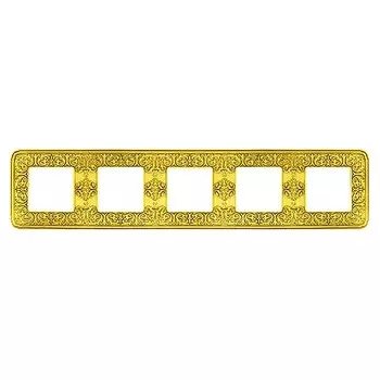 FD01375OB Рамка Emporio Bright Gold 5-постовая Fede