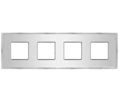 FD01404CB Основа рамок Belle Epoque Metal Bright chrome 4-постовая гор/верт. Fede