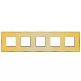 FD01405OB Основа рамок Belle Epoque Metal bright gold 5-постовая гор/верт. Fede