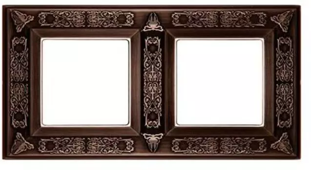 FD01412AS Рамка Granada Antique Silver 2-постовая Fede