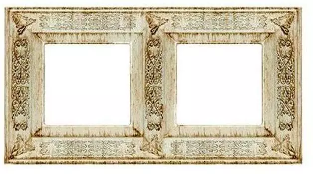 FD01412BD Рамка Provence White Decape 2-постовая Fede