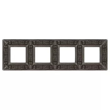 FD01414AS Рамка Granada Antique Silver 4-постовая Fede
