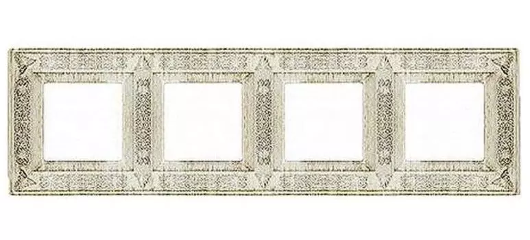 FD01414BD Рамка Provence White Decape 4-постовая Fede