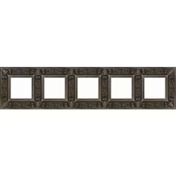 FD01415AS Рамка Granada Antique Silver 5-постовая Fede