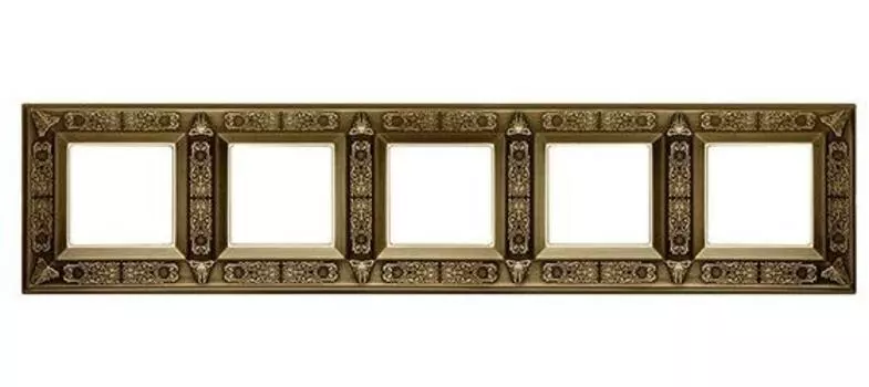 FD01415PB Рамка Granada Bright Patina 5-постовая Fede