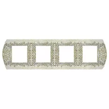 FD01424BD Рамка Sanremo white decape 4-постовая гор/верт. Fede