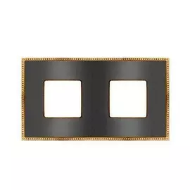 FD01432CBOB Рамка Belle Epoque Metal Bright gold / Bright chrome 2-постовая гор/верт. Fede