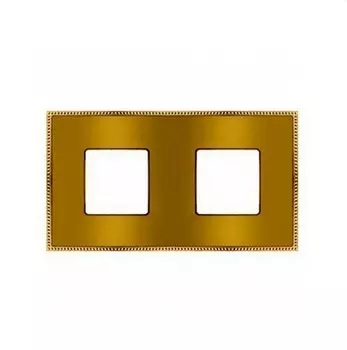 FD01432OBCB Рамка Belle Epoque Metal Bright gold / Bright chrome 2-постовая гор/верт. Fede