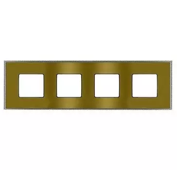 FD01434OBCB Рамка Belle Epoque Metal Bright gold / Bright chrome 4-постовая гор/верт. Fede