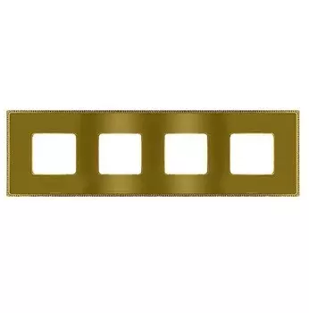 FD01434OBOB Рамка Belle Epoque Metal Bright gold / Bright gold 4-постовая гор/верт. Fede