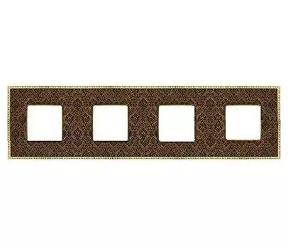 FD01444DBOB Рамка Belle Epoque Tapestry Decorbrass / Bright gold 4-постовая гор/верт. Fede