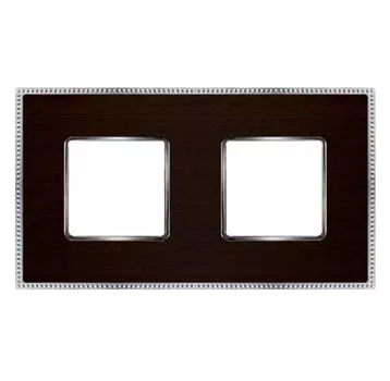 FD01452WCB Рамка Belle Epoque Wood Wenge / Bright chrome 2-постовая гор/верт. Fede