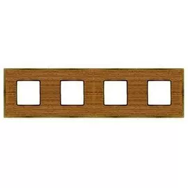 FD01454OOB Рамка Belle Epoque Wood OAK / bright gold 4-постовая гор/верт. Fede