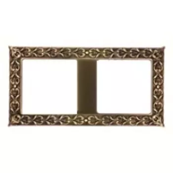 FD01522PB Рамка для накладного монтажа San Sebastian BRIGHT PATINA 2-постовая Fede