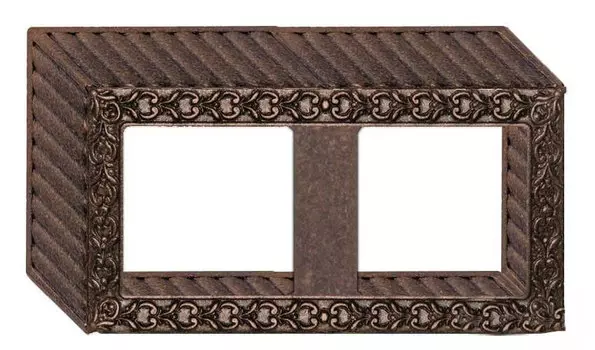 FD01522RC Рамка для накладного монтажа San Sebastian Soft rustic copper 2-постовая Fede