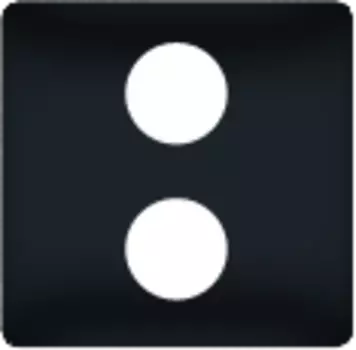 FD0322-M Накладка ТВ розетки двойной, цвет Черный FEDE