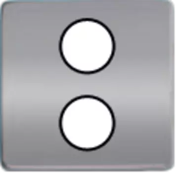 FD04316CB-M TV/SAT Монтажная плата для механизмов с двумя коннекторами черный, цвет Bright Chrome FEDE