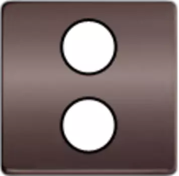 FD04316GR-M TV/SAT Монтажная плата для механизмов с двумя коннекторами черный, цвет Graphite FEDE