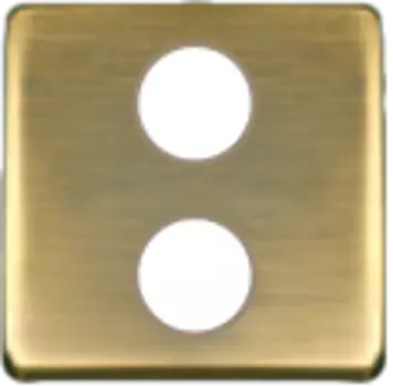 FD04316PM-A TV/SAT Монтажная плата для механизмов с двумя коннекторами бежевый, цвет Matt Patina FEDE