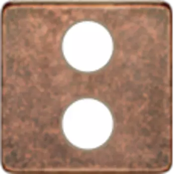 FD04316RU-A TV/SAT Монтажная плата для механизмов с двумя коннекторами бежевый, цвет Rustic Cooper FEDE